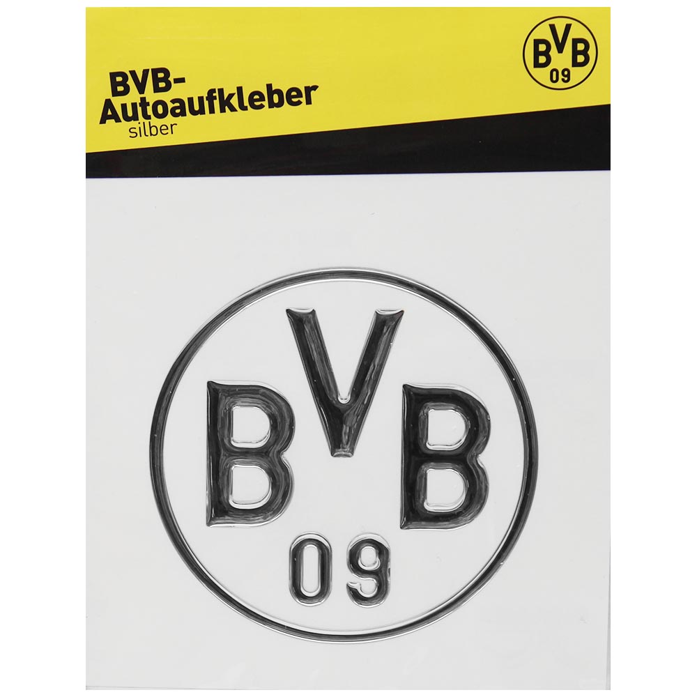 BVB Aufkleber Logo 3D silber
